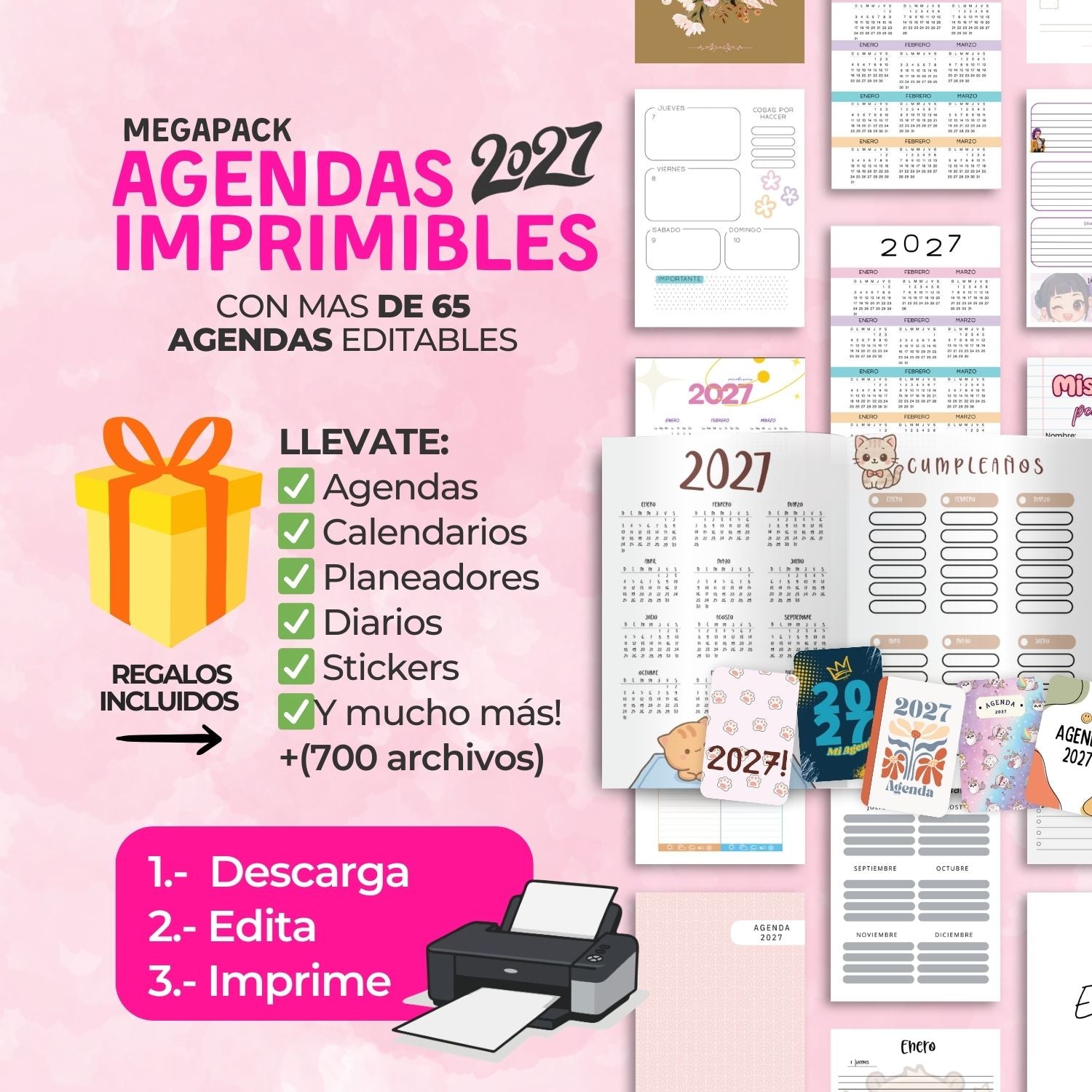 Mega Paquete de Agendas Imprimibles 2027